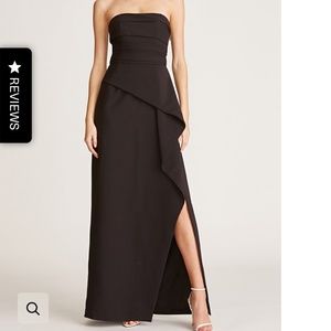 ⚡️NWT⚡️Halston Black strapless gown